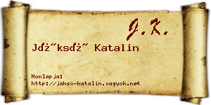 Jáksó Katalin névjegykártya