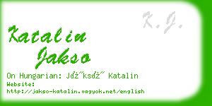 katalin jakso business card